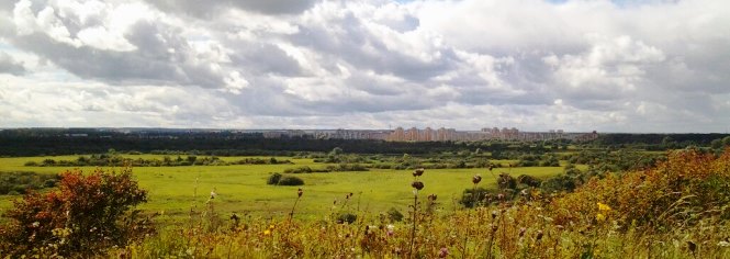 Вид на Глазов с городища Иднакар